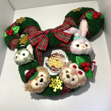 도쿄 디즈니 리조트 더피 프렌즈 크리스마스 리스 2018