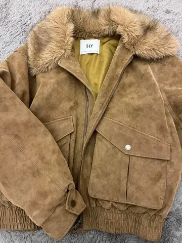 sly washed puffer 블루종