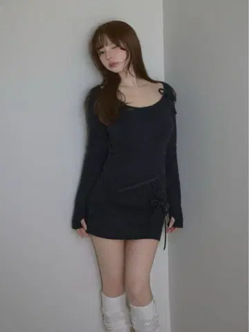 ANMARY Flower knit set up