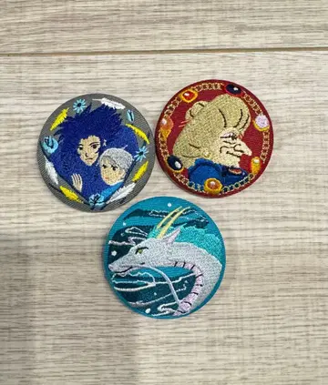 스튜디오 지브리 자수 핀 배지 3개 세트