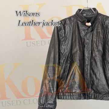 90s Wilsons 가죽 자켓 천연 가죽 보아 라이너