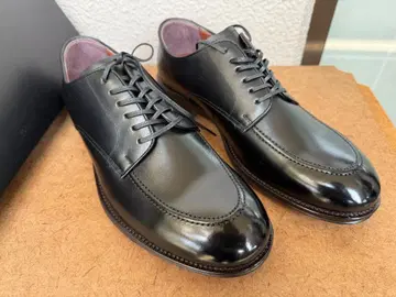 [새상품] 살바토레 로시 천연 가죽 U팁 25.5cm 블랙 비즈니스 슈즈