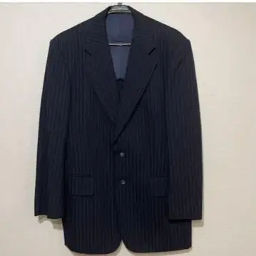 남성용 테일러드 자켓 스트라이프 패턴 네이비 비즈니스 포멀