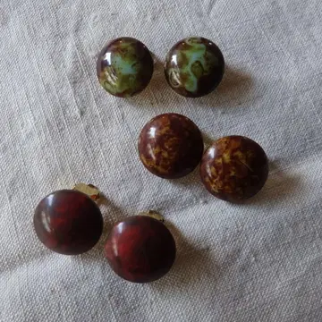 50s 데드스탁 귀찌 유리 베이지 영국 유로