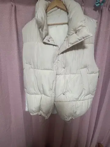 아이보리 다운 베스트 사이즈 F