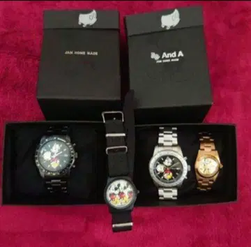 JAM HOME MADE x Disney 미키 손목시계 4개 세트