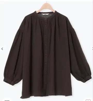 Samansa Mos2 [ Cross x Linen ] 개더 블라우스