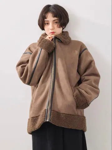 SM2 페이크 무스탕 플라이트 자켓