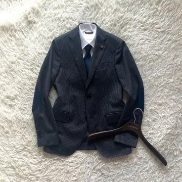 [새상품급] LARDINI 엘보 패치 네이비 울 자켓 사이즈 46