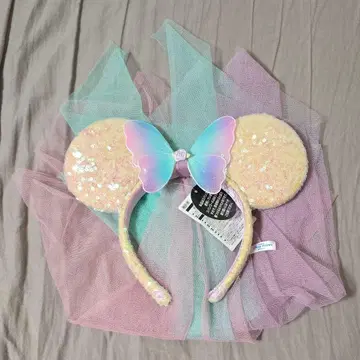 디즈니 스팽글 머리띠 파스텔 컬러