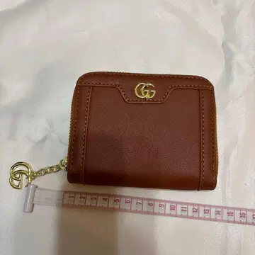 브라운 가죽 코인 케이스