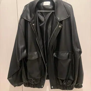 OLIVE des OLIVE 블랙 가죽 자켓