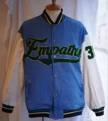 RINGS 데님 바시티 자켓 파랑