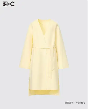 UNIQLO C 더블 페이스 랩 코트 롱 코트 XL