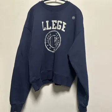 RECTO 네이비 크루넥 맨투맨