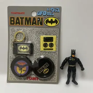 쇼와 레트로 배트맨 미니 소프트 비닐 UFO 머신&굿즈 1989년 일본제