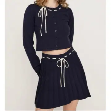 SLY 니트 플리츠 셋업