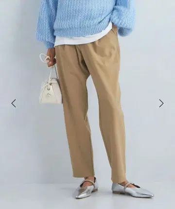 그린라벨 올마이울기모 테이퍼드 팬츠 베이지 34