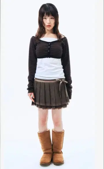 igusa 193 이그사 플리츠 스커트 그런지