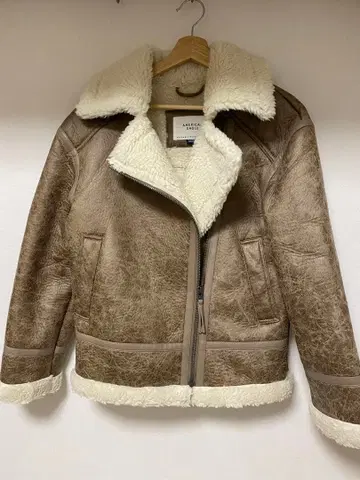 AMERICAN EAGLE 브라운 무스탕 코트 XS