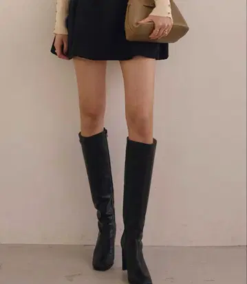 ACYM 블랙 Betty skinny 롱 부츠 L