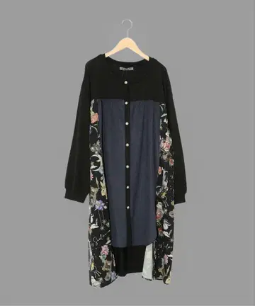 택 포함 새상품 이즈스칼라 553286: 앤티크 패턴 절개 롱 가디건