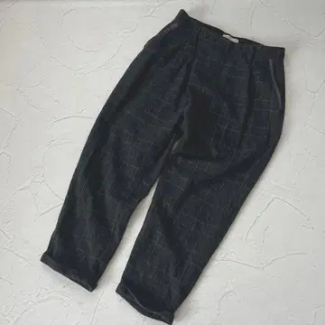 새상품급 TROVE 체크 무늬 울 팬츠