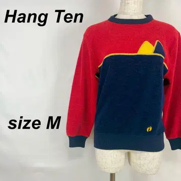 Hang Ten 80s 빈티지 컬러 블록 니트 스웨터 M