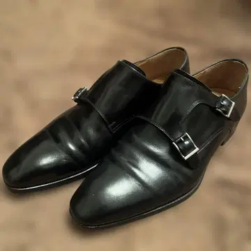 마그나니 더블 몽크 스트랩 비즈니스 슈즈 블랙