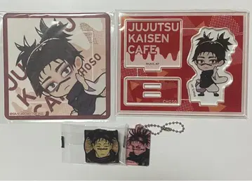 주술회전 카페 쵸소우 아크릴 스탠드 코스터 키링 묶음 판매