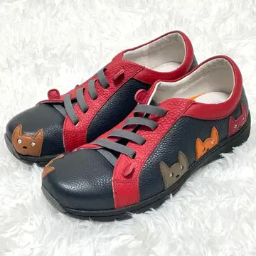 새상품급 Estacion 에스타시온 고양이 모티브 에어 사이클 스니커즈