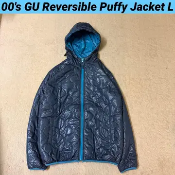 00s Y2K 고프코어 GU 패딩 자켓 리버서블 L 몽벨