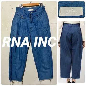 R.N.A. 여성용 M 데님 벌룬 앤티크 청바지 턱