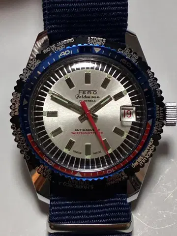 데드스탁 페로 다이버 빈티지 FERO 남성용 손목시계