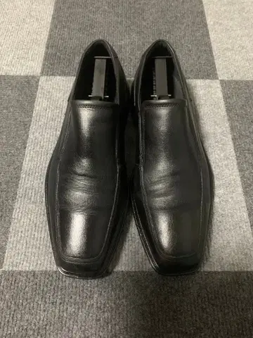 ECCO 블랙 가죽 슬립온 비즈니스 슈즈