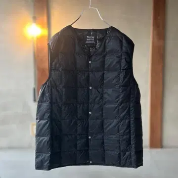 TAION 다운 베스트 L / 남성용 / 블랙