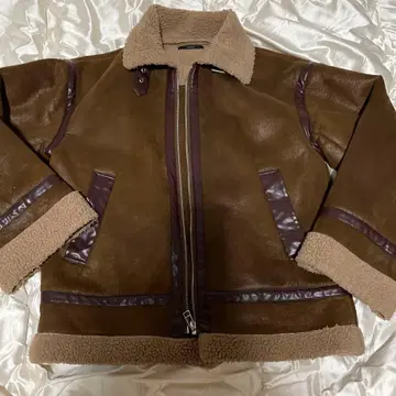 EMODA 브라운 무스탕 코트 F 사이즈