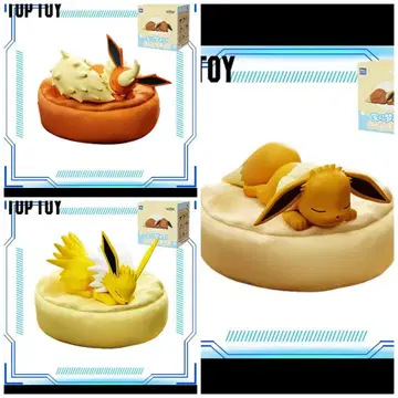 포켓몬 이브이, 부스터, 썬더 잠자는 피규어 3개 세트