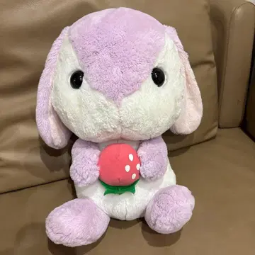 토끼 봉제 인형 (보라색과 화이트)