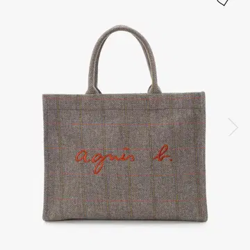 agnes b. 에네스베 체크 울 라지 토트백