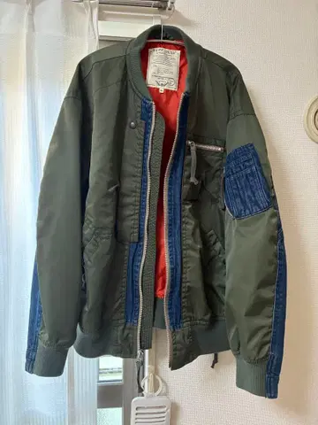 AVIREX 데님 ma1 밀리터리 ma-1 데님 자켓