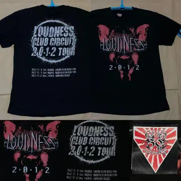 LOUDNESS T셔츠 투어 2012 M 블랙 라우드니스 굿즈