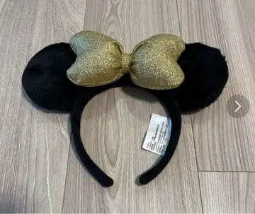 디즈니 미니 머리띠 반짝이는 골드 상하이 디즈니랜드