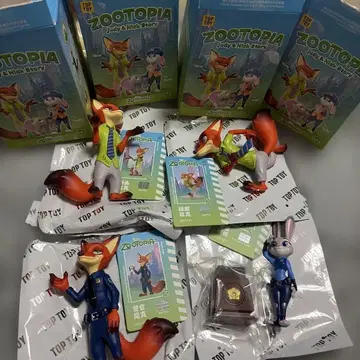 주토피아 피규어 세트 주디 홉스 닉 와일드