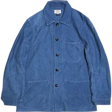 GAIJIN MADE 자수 도비 커버올 사이즈 3 인디고 염색