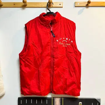 구제 vintage 리버서블 베스트 다운 베스트 레드 빨간색 사이즈 M