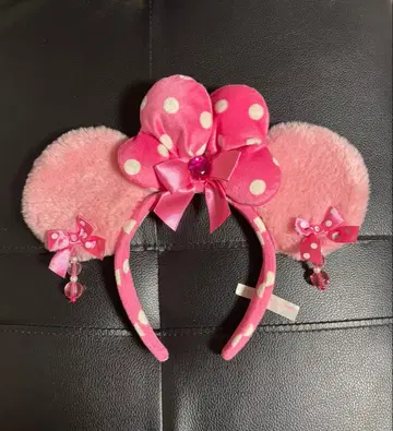 디즈니 미니 머리띠 귀찌 핑크 리본 도트