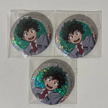 미도리야 이즈쿠 오픈 스쿨 레어 캔뱃지 글리터 나의 히어로 아카데미아