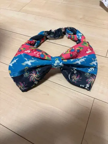 도쿄 디즈니 리조트 꽃무늬 리본 헤어밴드