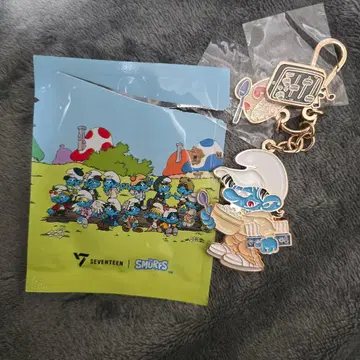 세븐틴 SMURFS 우지 아이작 토스트 키링 (봉투 포함)